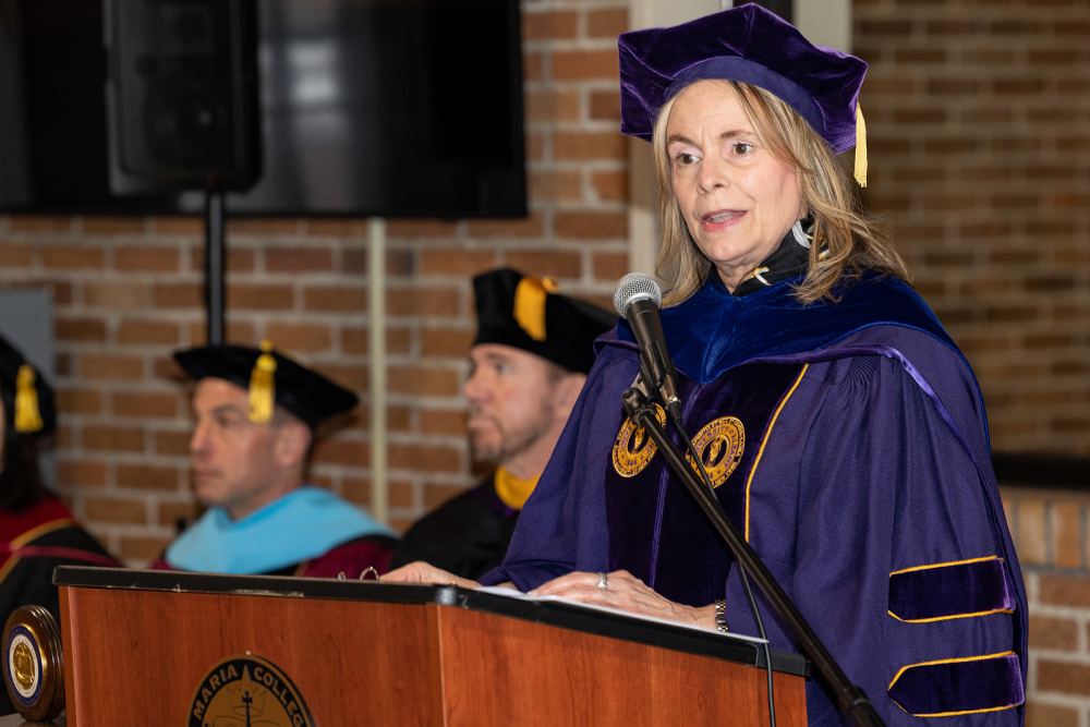 New student convocation at Maria College.